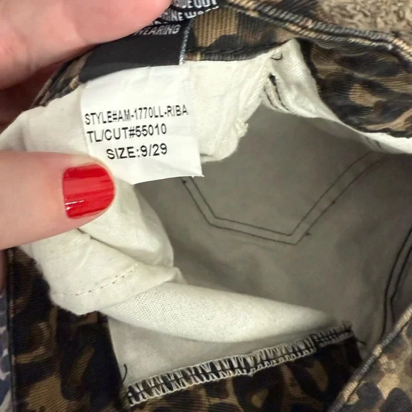 Ashley Mason Animal Print Straight Leg Jeans - Picture 6 of 6